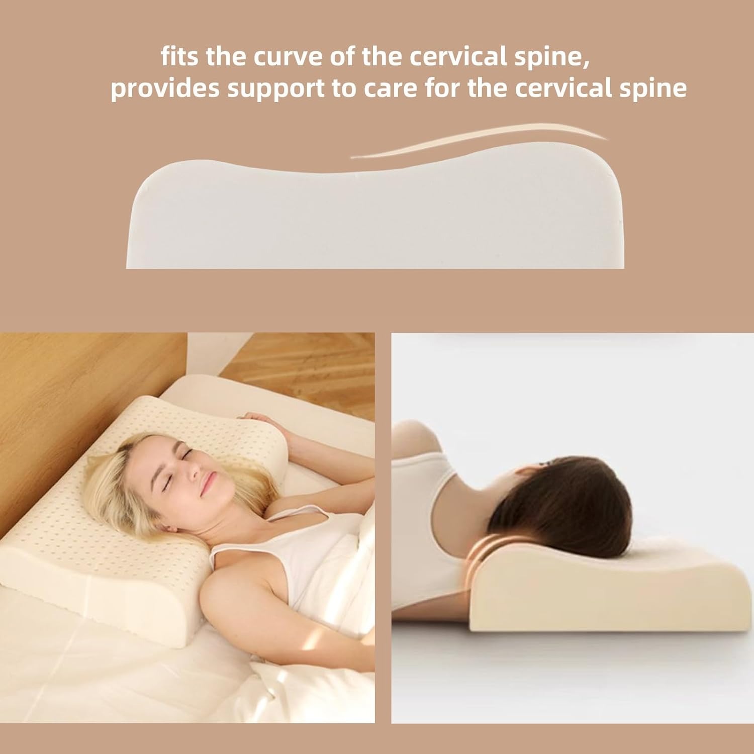 Best Dunlop pillows — contour shape that fits and supports the curve of the cervical spine